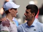 Jannik Sinner, left, of Italy is congratulated by Novak Djokovic of Serbia following their semifinal at the Australian Open Jannik Sinner, left, of Italy is congratulated by Novak Djokovic of Serbia following their semifinal at the Australian Open
