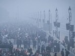 Republic Day 2024: A view of Kartavya Path on a foggy morning. (Raj K Raj/HT Photo) Republic Day 2024: A view of Kartavya Path on a foggy morning. (Raj K Raj/HT Photo)