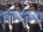 Squadron Leader Rashmi Thakur leads the Indian Air Force's marching contingent at the 75th Republic Day parade on January 26. Squadron Leader Rashmi Thakur leads the Indian Air Force's marching contingent at the 75th Republic Day parade on January 26.