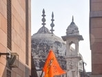 Varanasi: Muslims prayed at the Gyanvapi mosque on Friday amid tight security. (PTI)