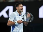 Serbia's Novak Djokovic argues with the umpire during his men's singles match Serbia's Novak Djokovic argues with the umpire during his men's singles match