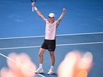 Italy's Jannik Sinner celebrates victory against Serbia's Novak Djokovic during their men's singles semi-final match on day 13 of the Australian Open tennis tournament in Melbourne on January 26 Italy's Jannik Sinner celebrates victory against Serbia's Novak Djokovic during their men's singles semi-final match on day 13 of the Australian Open tennis tournament in Melbourne on January 26