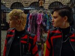The image shows twins Amy Khvitia and Ano Sartania who were reunited because of a TikTok video. The image shows twins Amy Khvitia and Ano Sartania who were reunited because of a TikTok video.
