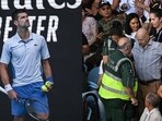 The semifinal match was stopped during the 11th game of the 3rd set between Novak Djokovic vs Jannik Sinner The semifinal match was stopped during the 11th game of the 3rd set between Novak Djokovic vs Jannik Sinner