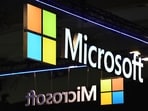 The logo of Microsoft The logo of Microsoft