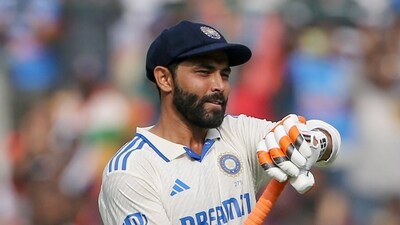 India’s Ravindra Jadeja celebrates his half-century during Day 2 of 1st Test match against England, at Rajiv Gandhi International Stadium in Hyderabad (ANI ) India’s Ravindra Jadeja celebrates his half-century during Day 2 of 1st Test match against England, at Rajiv Gandhi International Stadium in Hyderabad (ANI )