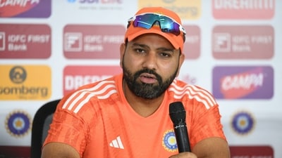 India's captain Rohit Sharma speaks during a press conference at the Rajiv Gandhi International Cricket Stadium in Hyderabad on January 24, 2024 (AFP) India's captain Rohit Sharma speaks during a press conference at the Rajiv Gandhi International Cricket Stadium in Hyderabad on January 24, 2024 (AFP)