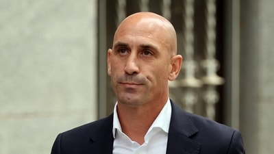 Former president of the Spanish football federation Luis Rubiales leaves the Audiencia Nacional court in Madrid on September 15, 202. (AFP) Former president of the Spanish football federation Luis Rubiales leaves the Audiencia Nacional court in Madrid on September 15, 202. (AFP)