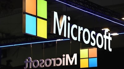 (FILES) The logo of Microsoft US multinational tecnology corporation is seen on the opening day of the Integrated Systems Europe (ISE) audiovisual and systems integration exhibition in Barcelona on January 31, 2023. Microsoft joined Apple on January 24, 2024 as a three trillion dollar company, as its big bet on artificial intelligence continued to impress Wall Street. (Photo by Pau BARRENA / AFP) (AFP) (FILES) The logo of Microsoft US multinational tecnology corporation is seen on the opening day of the Integrated Systems Europe (ISE) audiovisual and systems integration exhibition in Barcelona on January 31, 2023. Microsoft joined Apple on January 24, 2024 as a three trillion dollar company, as its big bet on artificial intelligence continued to impress Wall Street. (Photo by Pau BARRENA / AFP) (AFP)