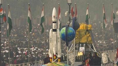 ISRO’s tableau at the 75th Republic Day parade (PTI Photo) ISRO’s tableau at the 75th Republic Day parade (PTI Photo)
