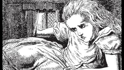 Illustration by John Tenniel of Alice after she’s had the ‘Drink Me’ potion in Alice’s Adventures in Wonderland. (Shutterstock) Illustration by John Tenniel of Alice after she’s had the ‘Drink Me’ potion in Alice’s Adventures in Wonderland. (Shutterstock)