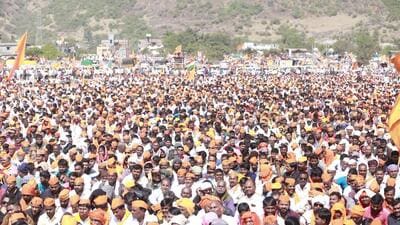 Jarange-Patil began the march on January 20. (HT PHOTO)