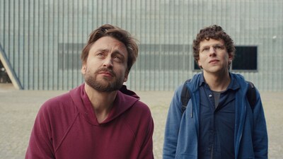 Kieran Culkin and Jesse Eisenberg in a still from A Real Pain. Kieran Culkin and Jesse Eisenberg in a still from A Real Pain.
