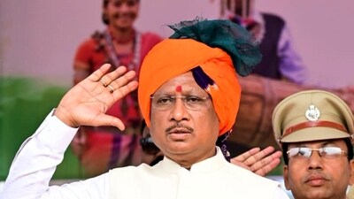 Chhattisgarh Chief Minister Vishnu Deo Sai during the 75th Republic Day function in Bastar district. (PTI) Chhattisgarh Chief Minister Vishnu Deo Sai during the 75th Republic Day function in Bastar district. (PTI)