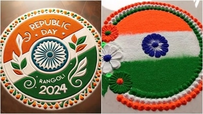 Republic Day 2024 easy to make Rangoli ideas to try at home. (Pinterest) Republic Day 2024 easy to make Rangoli ideas to try at home. (Pinterest)