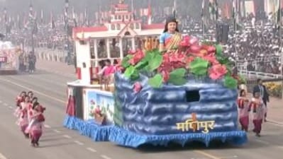 Manipur tableau at 2024 Republic Day parade (Image courtesy: PTI) Manipur tableau at 2024 Republic Day parade (Image courtesy: PTI)