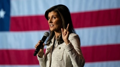 Nikki Haley holds a rally on January 24, 2024 in North Charleston, South Carolina (Photo by Allison Joyce / GETTY IMAGES NORTH AMERICA / Getty Images via AFP) (Getty Images via AFP)