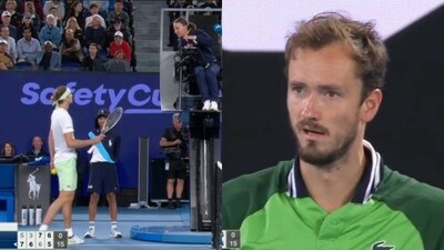 Alexander Zverev was not at all happy with Daniil Medvedev's act Alexander Zverev was not at all happy with Daniil Medvedev's act