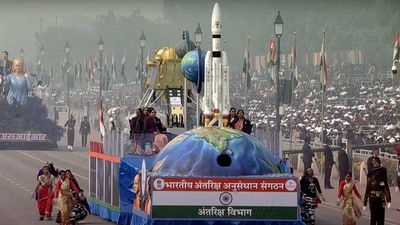 Republic Day parade 2024: ISRO showcased its tableau at the 75th Republic Day. (YouTube/Narendra Modi) Republic Day parade 2024: ISRO showcased its tableau at the 75th Republic Day. (YouTube/Narendra Modi)