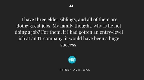 Ritesh Agarwal on how his family's reaction to his start up.