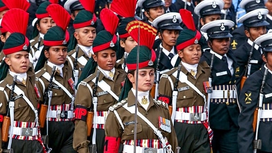 New Delhi, Jan 23 (ANI): A glimpse of the Full Dress Rehearsal of the Republic Day Parade at Kartavya Path, in New Delhi on Tuesday. (ANI Photo)(PIB)