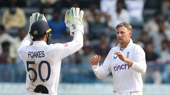 Although, England had three frontline spinners, it was Joe Root who was their best spinnero n Day 2, removing Yashasvi Jaiswal in the first over. He also removed KS Bharat.(ANI )