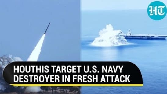 Houthi Ballistic Missile Strike On U.S. Navy Destroyer In Red Sea | Watch What Happened