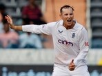 England's Tom Hartley in action 