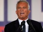 Presidential candidate Robert F. Kennedy, Jr. speaks during a campaign event at Independence Mall.