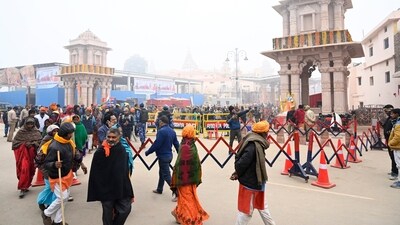 The 'Pran Pratishtha' of Ram Lalla at the Ram Temple in Ayodhya was conducted earlier this week on Monday.&nbsp;&nbsp; (HT Photo/Deepak Gupta)