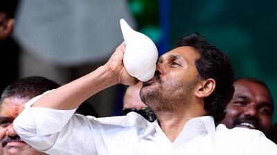 Andhra Pradesh chief minister Y S Jagan Mohan Reddy kickstarted his election campaign at a public meeting at Bheemili, in Visakhapatnam on Saturday. (ANI)
