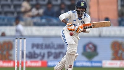 India's Ravindra Jadeja plays a shot (AFP) India's Ravindra Jadeja plays a shot (AFP)