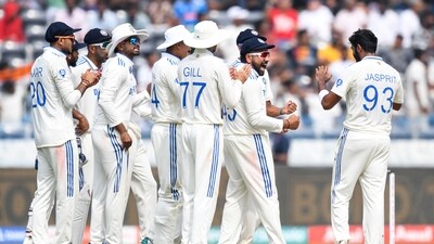 India's Jasprit Bumrah (R) celebrates with captain Rohit Sharma (2R) (AFP) India's Jasprit Bumrah (R) celebrates with captain Rohit Sharma (2R) (AFP)