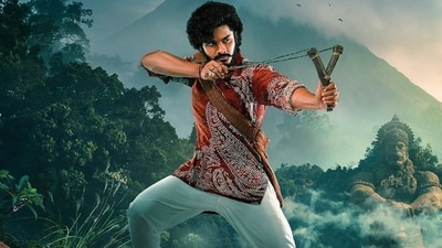 Teja Sajja in a still from HanuMan. Teja Sajja in a still from HanuMan.