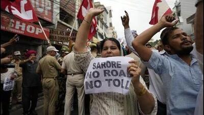 In august last year, protest were held across Jammu region, demanding closure of the toll plaza. (HT File) In august last year, protest were held across Jammu region, demanding closure of the toll plaza. (HT File)
