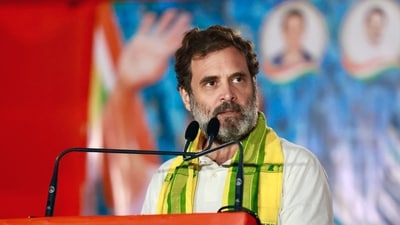 Congress Rahul Gandhi during a public meeting amid party's 'Bharat Jodo Nyay Yatra' in Assam's Nagaon. (ANI) Congress Rahul Gandhi during a public meeting amid party's 'Bharat Jodo Nyay Yatra' in Assam's Nagaon. (ANI)