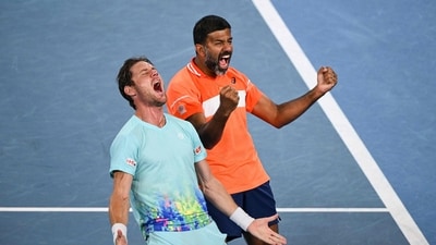 India's Rohan Bopanna (R) and Australia's Matthew Ebden celebrate after winning the Australian Open men's doubles title (AFP) India's Rohan Bopanna (R) and Australia's Matthew Ebden celebrate after winning the Australian Open men's doubles title (AFP)
