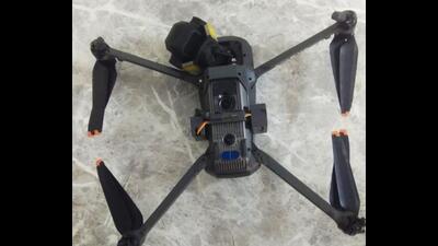 The BSF and Punjab Police personnel recovered a drone and a packet of heroin weighing 519 gm from a field in Amritsar district’s Mode village. (Source: X)