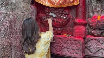 Bhumi Pednekar follows a ritual at the Kamakhya Temple. She was last seen in a silent release, The Lady Killer, which also stars Arjun Kapoor.&nbsp; 