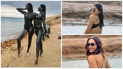 Alaya F and Manushi Chhillar visited the Dead Sea. Alaya F and Manushi Chhillar visited the Dead Sea.