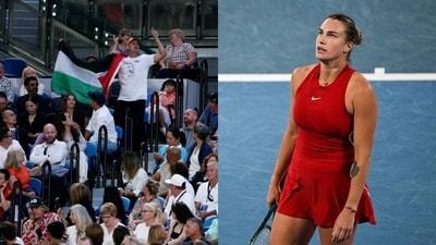 Aryna Sabalenka vs Qinwen Zheng Australian Open final disrupted by protestors Aryna Sabalenka vs Qinwen Zheng Australian Open final disrupted by protestors