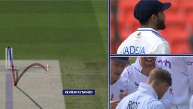 Ravindra Jadeja was dismissed 13 runs short of his century (X) Ravindra Jadeja was dismissed 13 runs short of his century (X)