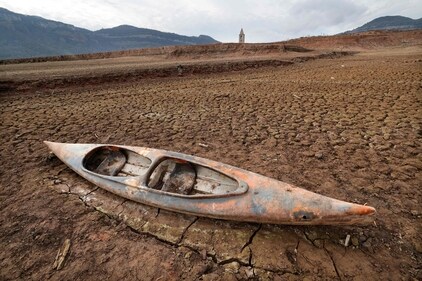 Catalonia is struggling with historic drought for three years, with some residents already experiencing water restrictions in their daily life. CREDIT: AFP Catalonia is struggling with historic drought for three years, with some residents already experiencing water restrictions in their daily life. CREDIT: AFP