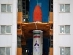 This photo released by the Iranian Defense Ministry on Sunday, Jan. 28, 2024, claims to show Simorgh, or "Phoenix," satellite carrier before being launched at the Imam Khomeini Spaceport in Iran's rural Semnan province. Iran said Sunday it successfully launched three satellites into space, the latest for a program that the West says improves Tehran's ballistic missiles. 