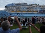 People film from South Pointe Park, as Icon of the Seas, the world's largest cruise ship, sails out of Port Miami on its first public cruise, in Miami Beach, Florida. Vacation experience includes this People film from South Pointe Park, as Icon of the Seas, the world's largest cruise ship, sails out of Port Miami on its first public cruise, in Miami Beach, Florida. Vacation experience includes this