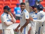 India's bowler Ravichandran Ashwin celebrates the wicket of England's batter Tom Hartley during the fourth day of the first Test India's bowler Ravichandran Ashwin celebrates the wicket of England's batter Tom Hartley during the fourth day of the first Test