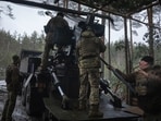 Ukrainian servicemen fires a self-propelled howitzer "Bohdana" towards Russian positions near Bakhmut, Ukraine, Donetsk region, Ukraine, Ukrainian servicemen fires a self-propelled howitzer "Bohdana" towards Russian positions near Bakhmut, Ukraine, Donetsk region, Ukraine,