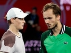 Russia's Daniil Medvedev and Italy's Jannik Sinner during the final 