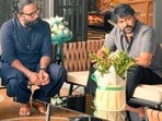 Chiranjeevi with Sandeep Reddy Vanga and Srikanth Odela at his house.