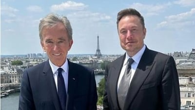 Bernard Arnault (left) and Elon Musk (File Photo) Bernard Arnault (left) and Elon Musk (File Photo)